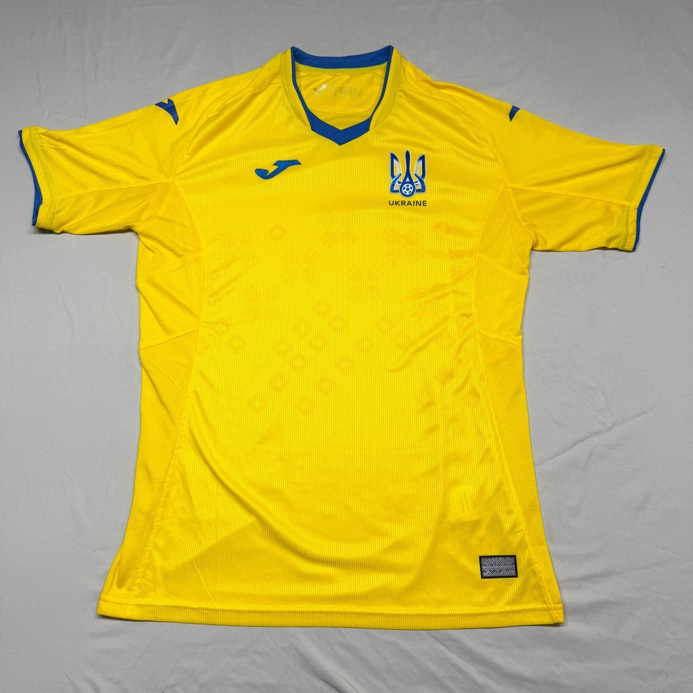 ⚽‎ Joma Ukraine National Team Soccer Jersey Men's Medium Yellow Blue